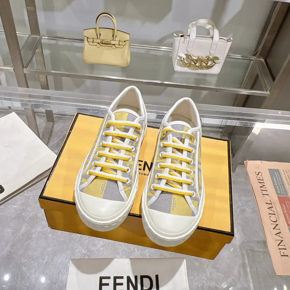 Fendi couple canvas shoes