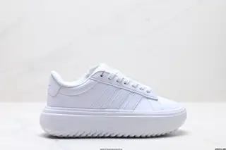 Adidas GRAND COURTBEAT PLATFORM Thick-soled Casual Wear-resistant Low-top Sneakers IE1089