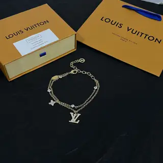 Louis Vuitton distressed necklace