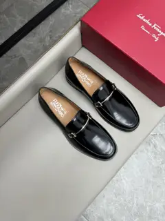 Salvatore Ferragamo men’s business casual leather shoes with leather soles|Imported suede