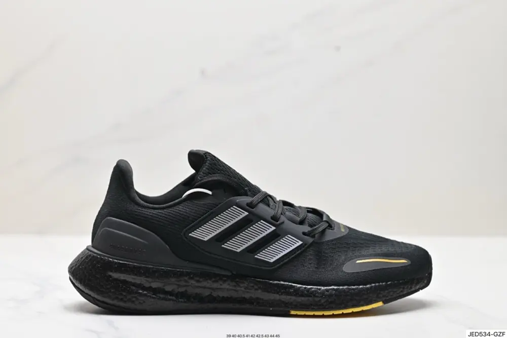 Adidas PureBOOST 23 popcorn cushioning midsole running shoes. The upper IH7673