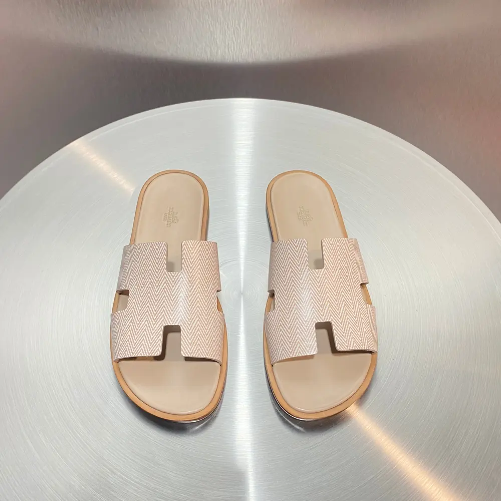Hermès Classic H Slippers ~ High-end men’s sandals• beach shoes slippers ~ counter