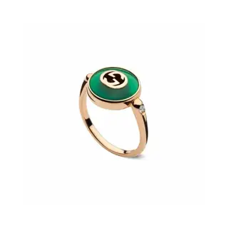 Gucci Interlocking series 18K gold ring Size 13-25