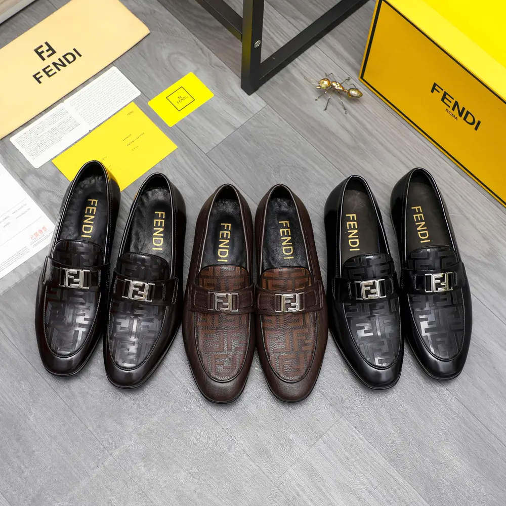 FENDI business formal leather shoes