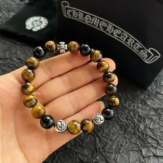 Chrome Hearts Classic Retro Multi-element Tiger Eye Stone Bracelet
