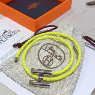 New Hermes bracelet braided bracelet thickened platinum version. High-end precision version