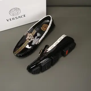 Versace Upper first layer Italian cowhide patent leather