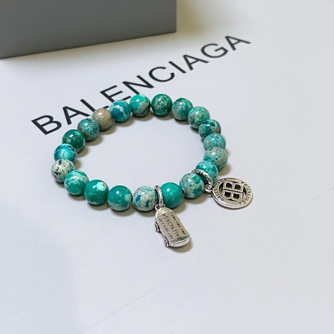 Balenciaga snakeskin stone bracelet