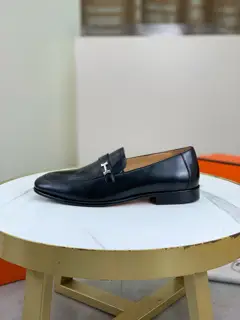 Hermès Men’s Fashion Formal and Casual Leather Shoes Slip-on Style