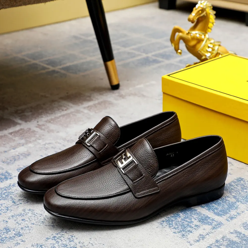 FENDI men’s formal leather shoes Classic series not to be missed The