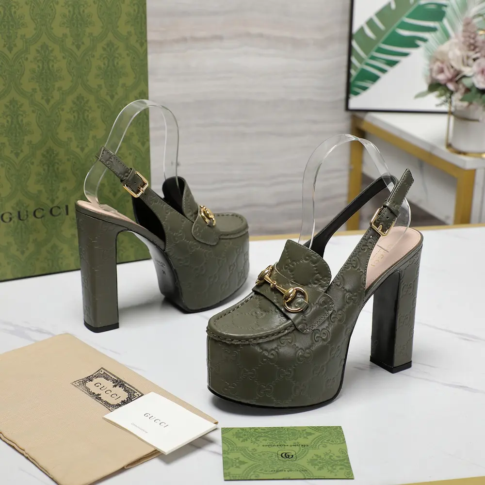 Gucci Spring new waterproof platform high-heeled Roman sandals