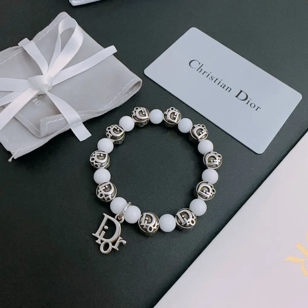 DIOR Multi-element agate Thai silver style bracelet