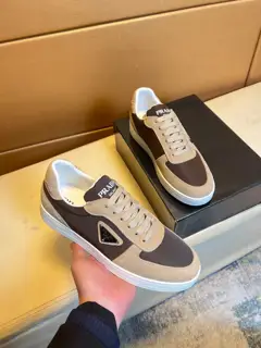 Prada sneakers. Original leather casual loafers Elastic fabric lining Pigskin pads (no