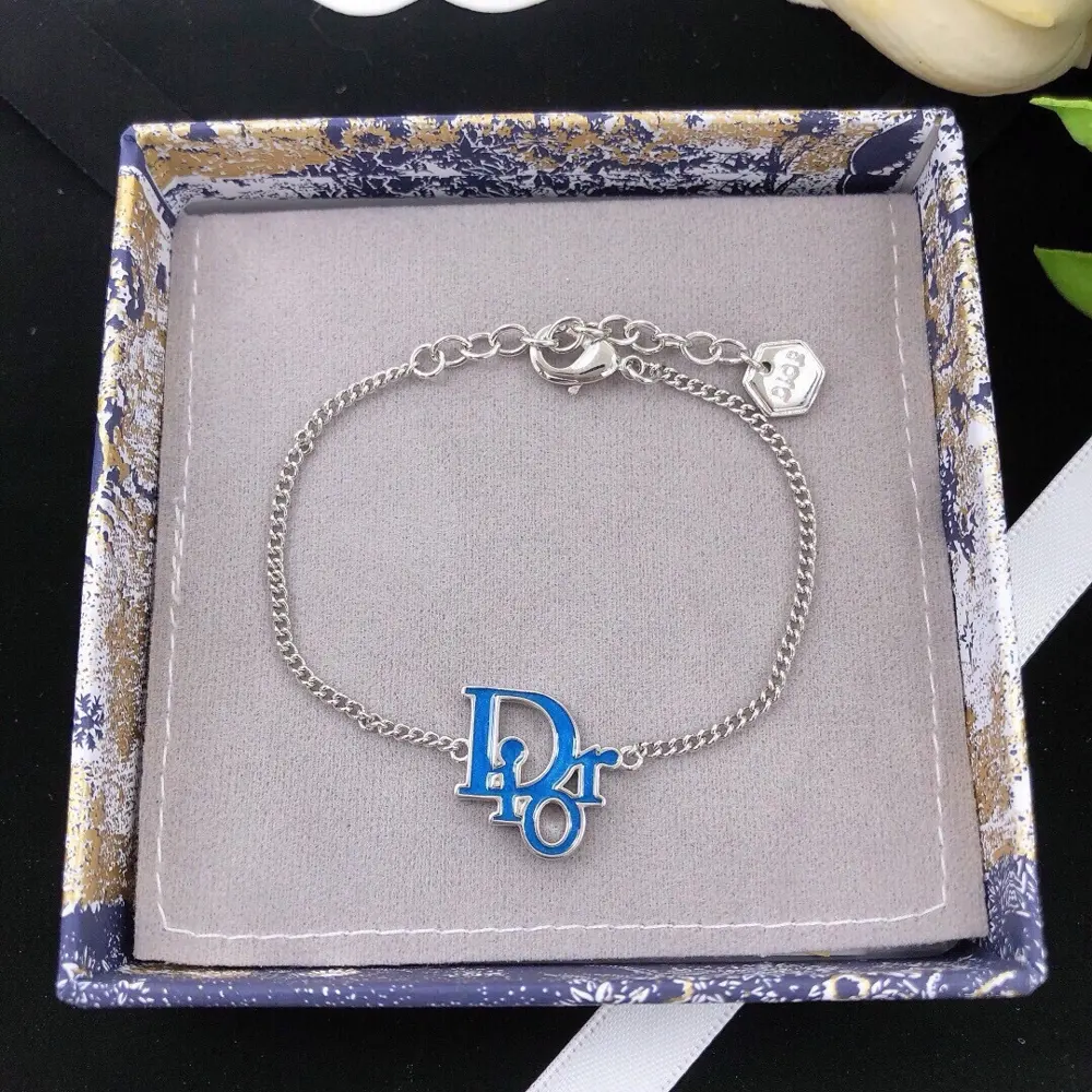 Dior bracelet made with blue oil drop technique Beautiful color