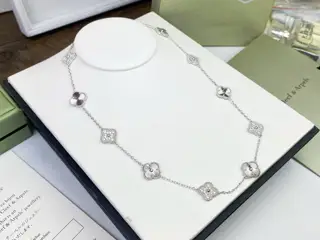 Van Cleef & Arpels diamond ten-flower necklace short necklace + laser flower