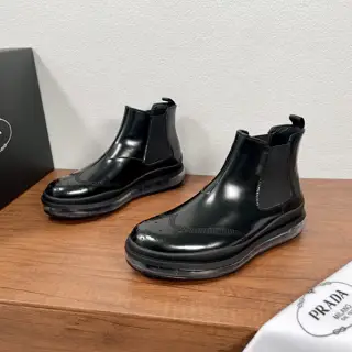 Prada classic men’s high-top air cushion casual leather shoes