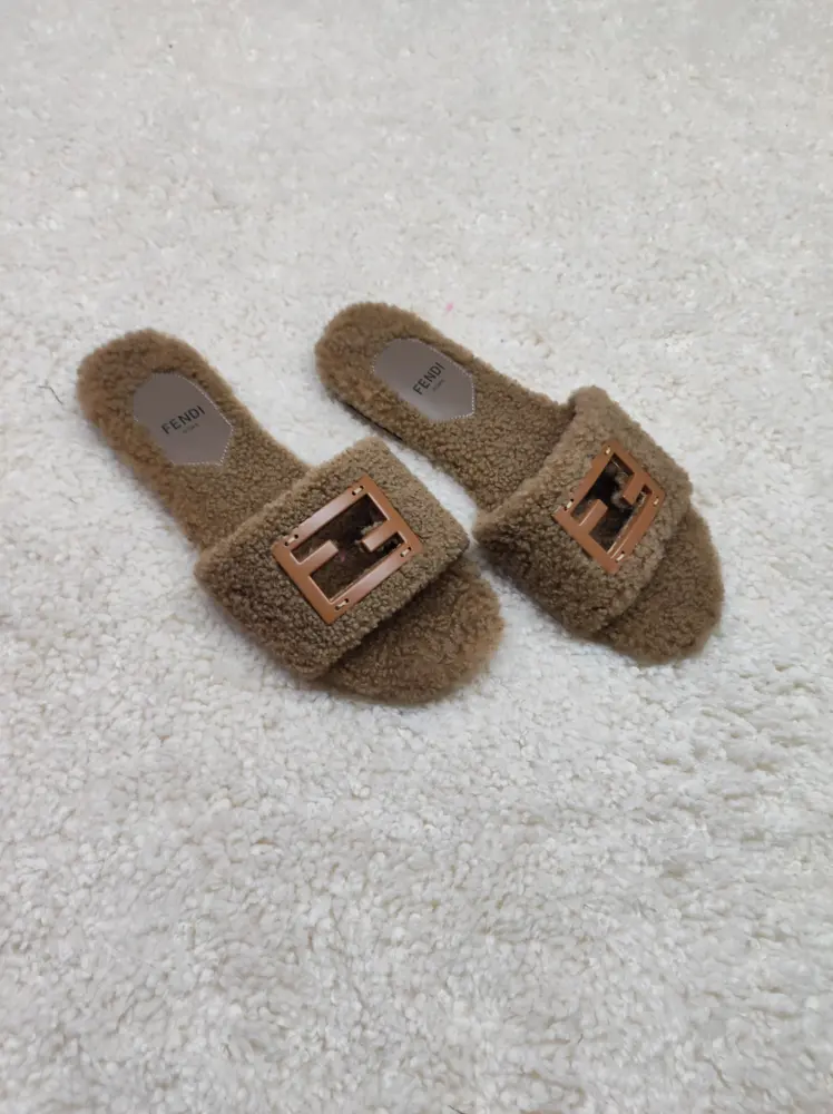 Fendi wool slippers 2024 latest colors official synchronization size 35-42