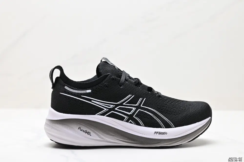 ASICS GEL-NIMBUS 26 stable running shoes adopt double-layer jacquard mesh design on the 1011B794-002