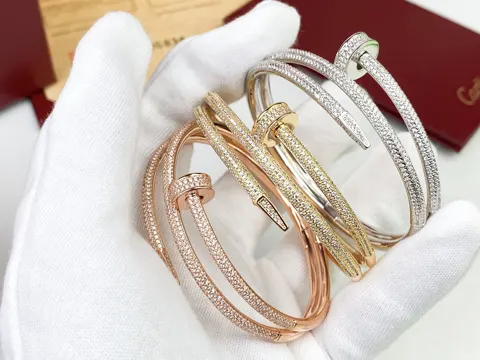 Cartier nail double layer diamond bracelet Cartier classic masterpiece