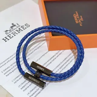 New Hermes bracelet braided bracelet thickened platinum version. High-end precision version