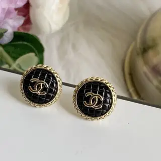 Chanel new style earrings with agate pearl and letters
