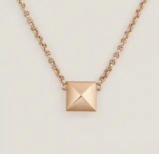 Hermes rivet full diamond necklace