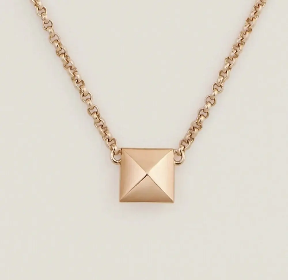 Hermes rivet full diamond necklace