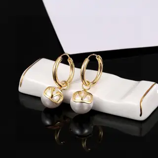 Valentino logo V pearl earrings