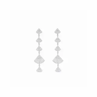 APM Monaco five small fan long earrings