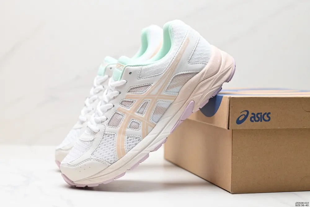 ASICS breathable mesh upper with some synthetic leather material