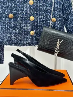 Hermès/Hermès classic high-heeled pointed sandals