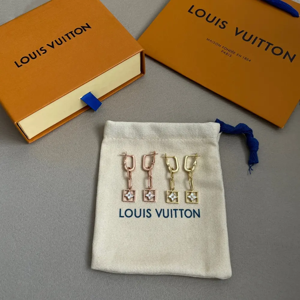 Louis Vuitton Monogram floral earrings