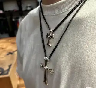 Chrome Hearts leather cord necklace