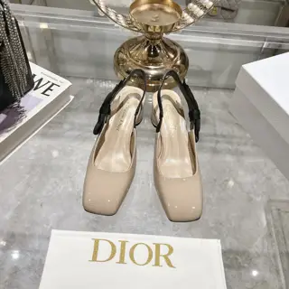 Dior 2025 early spring new Rhodes series special-shaped heel back sling women’s sandals