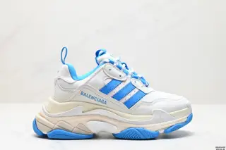 Adidas Originals x Balenciaga Triple S polyester fabric leather shock-absorbing non-slip 710021
