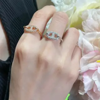 Hermès full diamond pig nose ring Exclusively available~