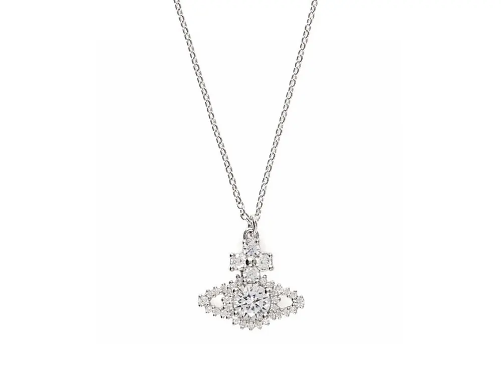 Vivienne Westwood crystal Saturn necklace
