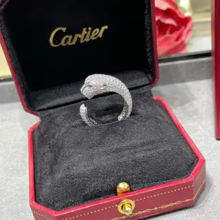 Cartier full diamond leopard ring Unisex