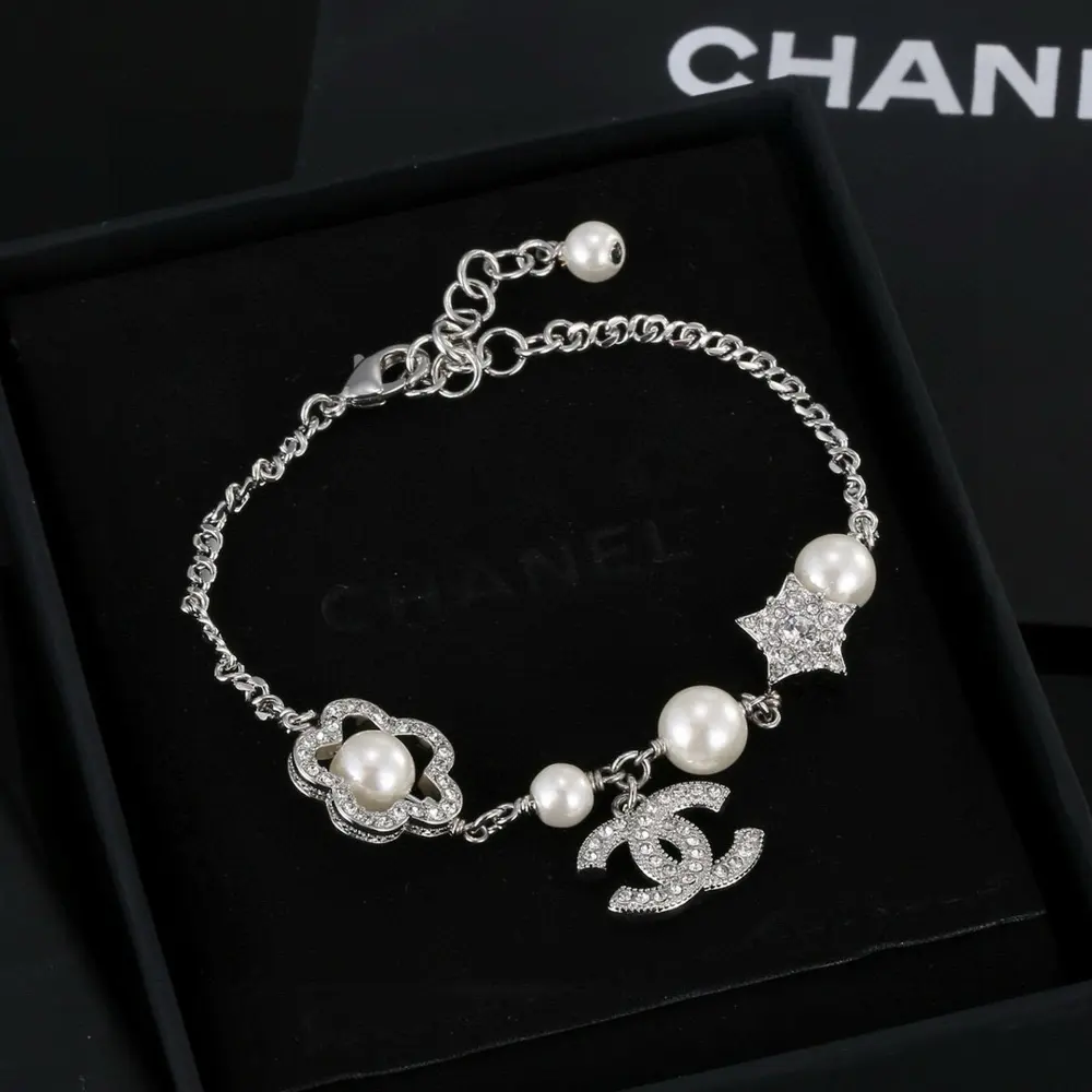 Chanel Star Pearl Camellia Bracelet