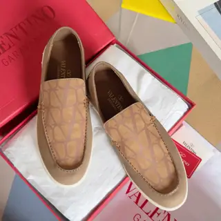 Valentino Leisure Flows series slip-on loafers leather shoes