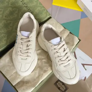 GUCCI Rhyton series latest version double G dad shoes couple style thick sole casual sports