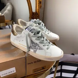 Golden Goose Gold Tail Silver Star Couple Style Shoes