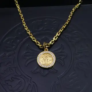 Chrome Hearts handmade craftsmanship Gold classic best-selling necklace