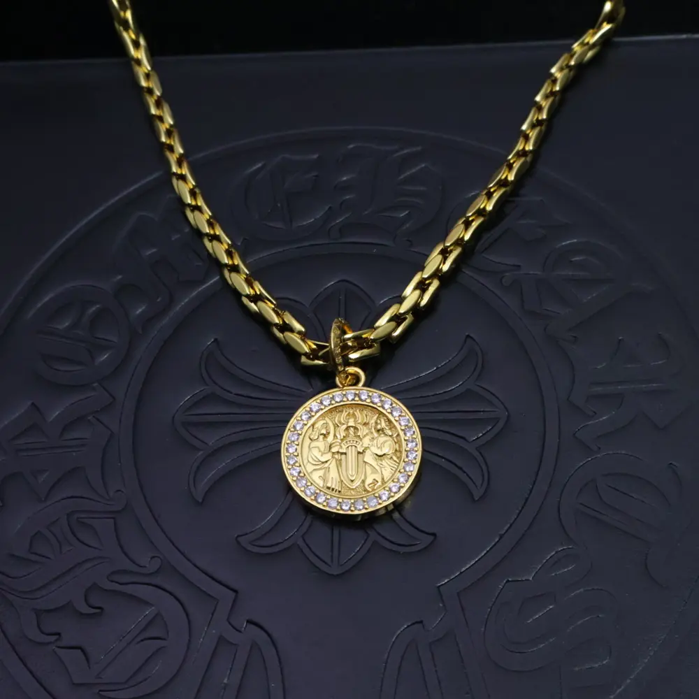 Chrome Hearts handmade craftsmanship Gold classic best-selling necklace