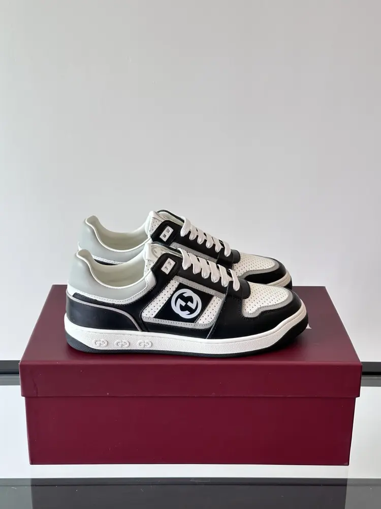 Gucci sneakers This low-top sneaker features a basketball-inspired silhouette with cutout