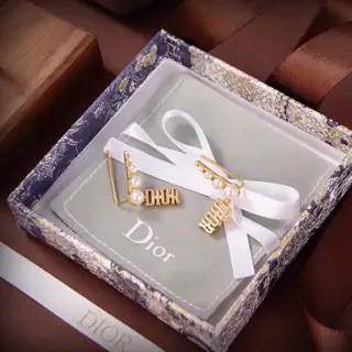 Dior earrings new models are on sale at the counter. They are so beautiful