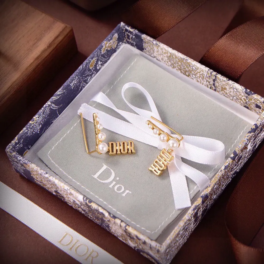 Dior earrings new models are on sale at the counter. They are so beautiful