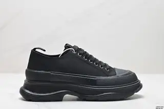 High quality McQueen canvas shoes Alexander McQueen new color thick-soled canvas shoes