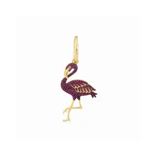 Apm monaco tropical rose red diamond flamingo earrings single piece