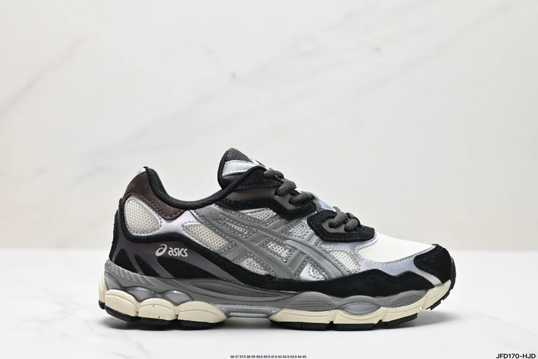 ASICS GEL-NYC breathable mesh upper with some synthetic leather material uses new AHAR+ 1201A789-750
